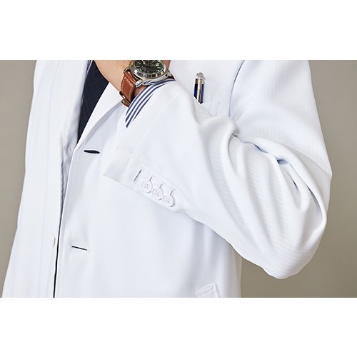 ドクターコート 白衣 1540SG Flab. メンズシングルコート FOLK フォーク メンズ 男性用 長袖 ロング丈 医者 病院 看護師 薬剤師 エステ 薬局 医療用 制服 ユニフォーム 軽量 高級 襟 名入れ おしゃれ かっこいい 動きやすい おすすめ
