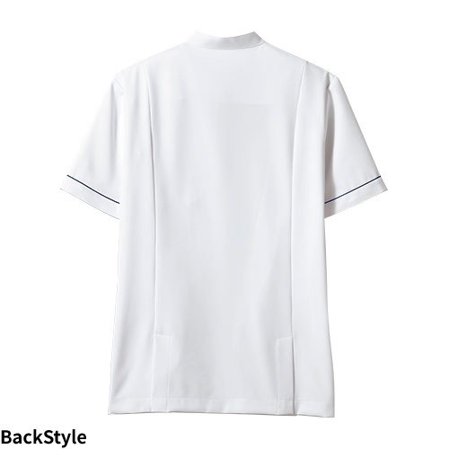 ジャケット 白衣 ケーシー 72 -1234 ～ -1238 医療 襟なし 住商モンブラン メンズ 男性用 半袖 医師 医者 看護師 ナース 医療用 病院 作業療法 人気 上衣 医務衣 診察衣 制菌 ストレッチ かっこいい おしゃれ おすすめ