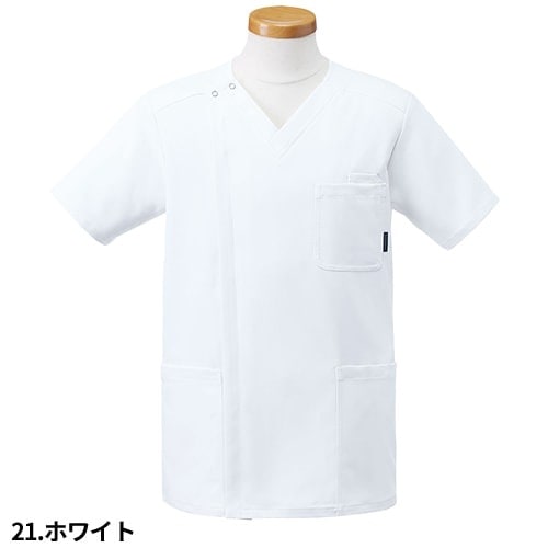 半袖 スクラブジャケット 白衣 半袖 R8192 ユニセックス 男女兼用 リゼルヴァ RISERVA 医者 看護師 ナース ナース服 研修医 医療 人気 ストレッチ 伸びる 制服 ユニフォーム 病院 小児科 エステ 可愛い かわいい おしゃれ 動きやすい