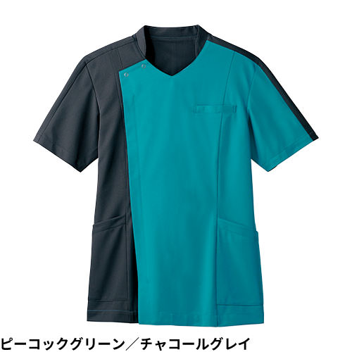 スクラブ 白衣 医療 住商モンブラン メンズ 男性用 半袖 72-1273・1271・1270・1274・1278 医師 医者 看護師 ナース 研修医 医療用 人気 手術衣 オペ着 薄手 速乾 制菌 透け防止 病院 小児科 リハビリ 介護 かっこいい おしゃれ 動きやすい 軽い