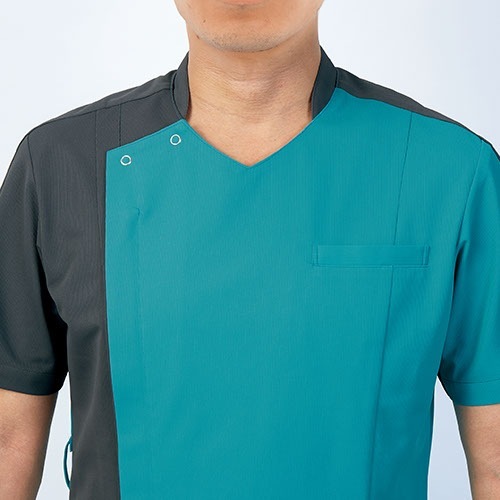 スクラブ 白衣 医療 住商モンブラン メンズ 男性用 半袖 72-1273・1271・1270・1274・1278 医師 医者 看護師 ナース 研修医 医療用 人気 手術衣 オペ着 薄手 速乾 制菌 透け防止 病院 小児科 リハビリ 介護 かっこいい おしゃれ 動きやすい 軽い