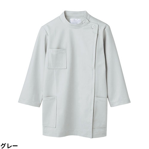ジャケット 白衣 ケーシー 72 -201 ～ -217 医療 襟なし 住商モンブラン レディース 女性用 8分袖 八分袖 医師 医者 看護師 ナース 医療用 病院 作業療法 整体 人気 上衣 医務衣 診察衣 制菌 制電 可愛い かわいい おしゃれ おすすめ 通販