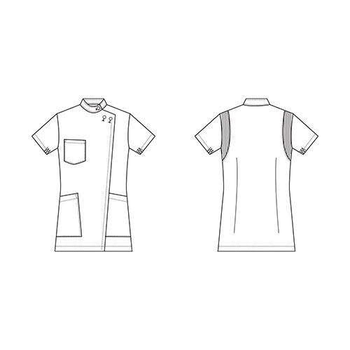 ケーシー 白衣 女子上衣 2010CR FOLK フォーク 医療 治療 レディース 女性用 半袖 医師 医者 看護師 ナース 医療用 作業療法 上衣 医務衣 診察衣 動きやすい 病院 クリニック ストレッチ 伸びる 人気 かわいい 可愛い おしゃれ おすすめ