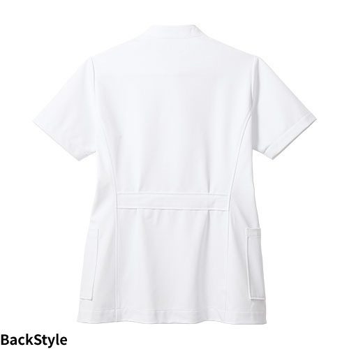 ジャケット 白衣 ケーシー 72 -202 ～ -218 医療 襟なし 住商モンブラン レディース 女性用 半袖 医師 医者 看護師 ナース 医療用 病院 作業療法 整体 人気 上衣 医務衣 診察衣 制菌 制電 可愛い かわいい おしゃれ おすすめ 通販