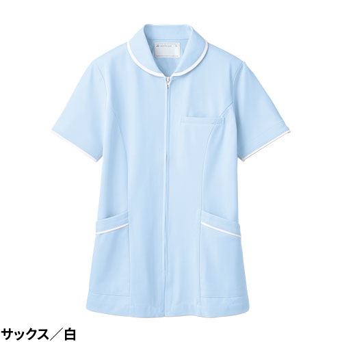 住商モンブラン ナースジャケット 半袖(女性用) 73-1566、73-1564、73-1568 ケーシー 白衣 ジャケット レディース 女性用 医療 制服 ユニフォーム 医者 医師 看護師 ナース 病院 横掛 おしゃれ かわいい 可愛い 動きやすい生地・縫製もしっかりで着心地がいい 医療用 上衣 
