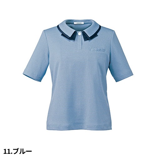 UNILADY ユニレディシャツ ブラウス 事務服 医療事務 制服 ユニフォーム 春夏 半袖ポロニット U82251 おしゃれ かわいい 病院 UNILADY ユニレディ 半袖 フェミニンポロ U82355 春夏 シャツ