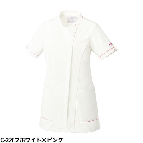 ジャケット 白衣 ケーシー MK-0041 医療 治療 MICHEL KLEIN ミッシェルクラン レディース 女性用 半袖 医師 医者 女医 看護師 ナース 薬剤師 医療用 病院 人気 上衣 医務衣 診察衣 エステ 清潔 可愛い かわいい おしゃれ おすすめ