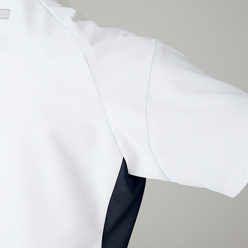 バイカラー ジャケット UQM1006N 医療 白衣 メンズ 男性用 ルコックスポルティフ ナースウェア 半袖 医療用 病院 クリニック 看護師 ナース 医者 医師 帯電防止 制菌 吸汗 速乾 SEK おしゃれ かっこいい