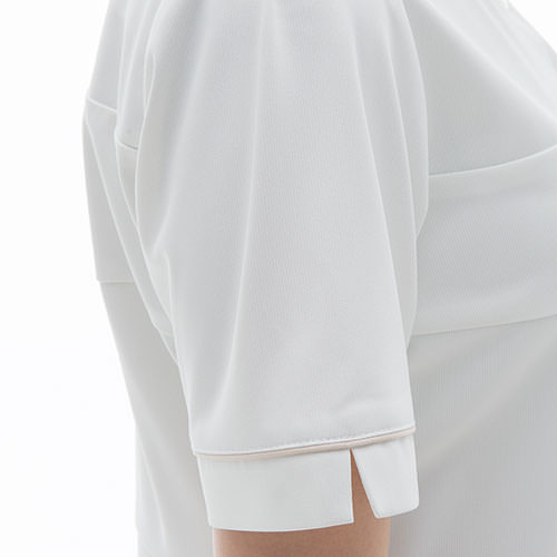 チュニック 白衣 LH-6202 ナガイレーベン Naway 半袖 看護師 ナース ナース服 レディース 女性用 医療用 ショート丈 短め 制服 ユニフォーム おしゃれ かわいい 可愛い 人気 病院 エステ サロン 細身 細見え 透けにくい