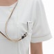 チュニック 白衣 LH-6202 ナガイレーベン Naway 半袖 看護師 ナース ナース服 レディース 女性用 医療用 ショート丈 短め 制服 ユニフォーム おしゃれ かわいい 可愛い 人気 病院 エステ サロン 細身 細見え 透けにくい