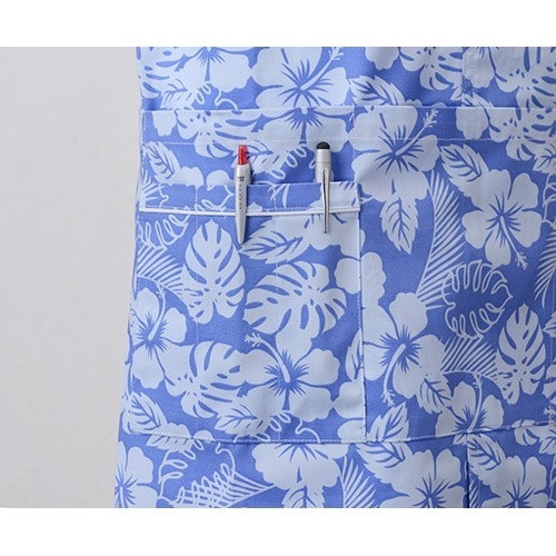 アロハエプロン(H型) エプロン 介護 介護士 ヘルパー 食事 介護用 介護施設 レディース 女性用 メンズ 男性用 ユニセックス ディーフェイズ DE-0004 ポリエステル 花柄 制服 ユニフォーム 看護師 ナース 業務用 おしゃれ かわいい 可愛い かっこいい 通販