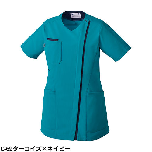 【メール便対応】スクラブ 白衣 医療 ミズノ MIZUNO レディース 女性用 半袖 MZ-0238 ファスナー 前開き 医師 医者 看護師 ナース 人気 手術衣 オペ着 制服 ユニフォーム 抗ウイルス 快適 病院 介護 薬剤師 可愛い かわいい おしゃれ 動きやすい