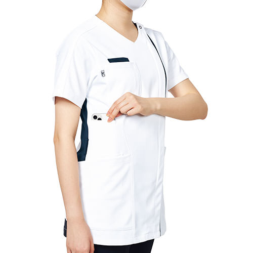 【メール便対応】スクラブ 白衣 医療 ミズノ MIZUNO レディース 女性用 半袖 MZ-0238 ファスナー 前開き 医師 医者 看護師 ナース 人気 手術衣 オペ着 制服 ユニフォーム 抗ウイルス 快適 病院 介護 薬剤師 可愛い かわいい おしゃれ 動きやすい