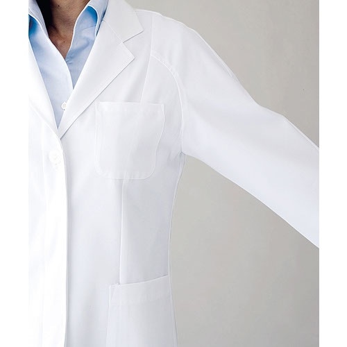 ドクターコート 白衣 2520-1 女性ハーフコート 長袖 FOLK フォーク レディース 女性用 ハーフ丈 医者 女医 病院 看護師 薬剤師 薬局 エステ 医療用 制服 ユニフォーム 高級 ポケット 名入れ おしゃれ かわいい 可愛い 動きやすい
