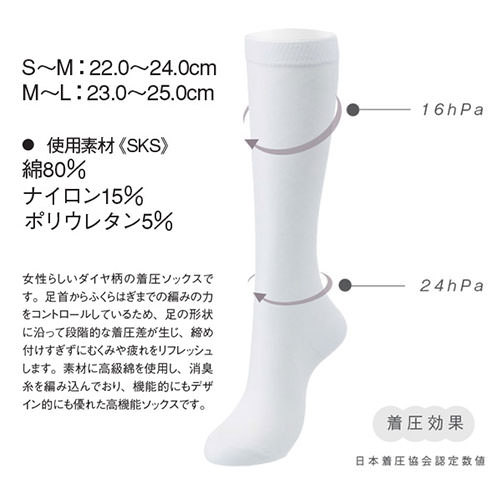 【メール便対応】ナガイレーベン 加圧サポートソックス SKS-7020 ソックス 靴下 ストッキング 医療 医者 医師 看護師 ナース 病院 おしゃれ かわいい医療用 介護用 業務用 介護士