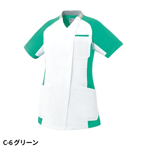 ファスナースクラブ 白衣 医療 ミズノ MIZUNO レディース 女性用 半袖 MZ-0401 医師 医者 看護師 ナース ナース服 人気 制服 ユニフォーム 前開き ストレッチ 伸びる 病院 リハビリ 介護 可愛い かわいい おしゃれ 動きやすい
