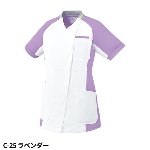 ファスナースクラブ 白衣 医療 ミズノ MIZUNO レディース 女性用 半袖 MZ-0401 医師 医者 看護師 ナース ナース服 人気 制服 ユニフォーム 前開き ストレッチ 伸びる 病院 リハビリ 介護 可愛い かわいい おしゃれ 動きやすい