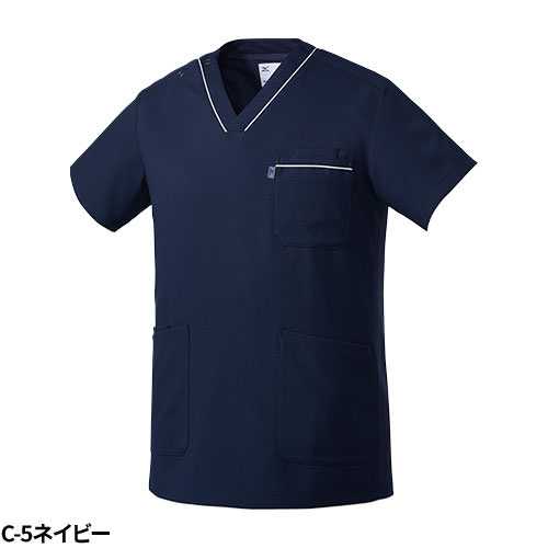 【メール便対応】スクラブ 白衣 医療 ミズノ MIZUNO ユニセックス 男女兼用 半袖 MZ-0215 医師 医者 看護師 ナース 研修医 医療用 人気 オペ着 制服 ユニフォーム ストレッチ 涼しい 制電 病院 介護 かっこいい 可愛い かわいい おしゃれ 動きやすい