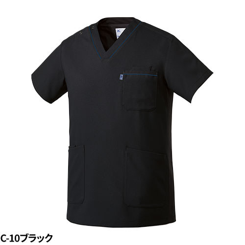 【メール便対応】スクラブ 白衣 医療 ミズノ MIZUNO ユニセックス 男女兼用 半袖 MZ-0215 医師 医者 看護師 ナース 研修医 医療用 人気 オペ着 制服 ユニフォーム ストレッチ 涼しい 制電 病院 介護 かっこいい 可愛い かわいい おしゃれ 動きやすい