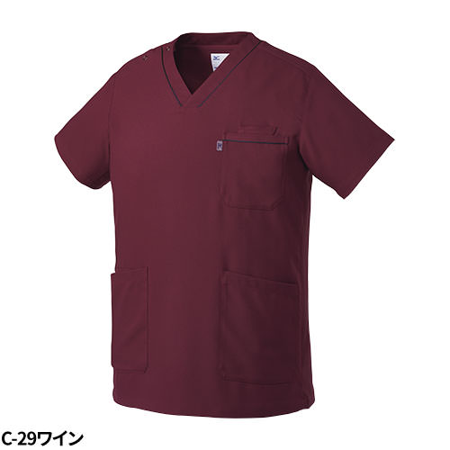 【メール便対応】スクラブ 白衣 医療 ミズノ MIZUNO ユニセックス 男女兼用 半袖 MZ-0215 医師 医者 看護師 ナース 研修医 医療用 人気 オペ着 制服 ユニフォーム ストレッチ 涼しい 制電 病院 介護 かっこいい 可愛い かわいい おしゃれ 動きやすい