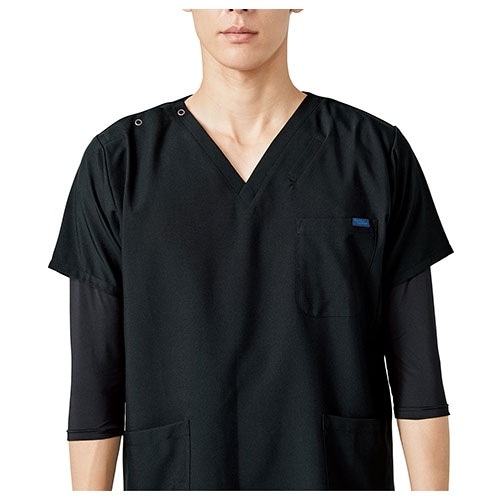 スクラブインナー Tシャツ FOLK フォーク メンズカットソー 8分袖 9002 メンズ 男性用 アンダーシャツ インナーシャツ 医療用 春夏 秋冬 医療 制服 ユニフォーム 医者 医師 看護師 ナース 病院 おしゃれ かっこいい 動きやすい