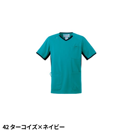 メール便対応】スクラブ 白衣 医療 983 KAZEN カゼン メンズ 