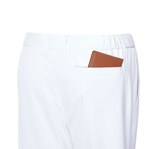 パンツ UQM2001 医療 白衣 ズボン ルコックスポルティフ メンズ 男性用 医療用 病院 クリニック 看護師 医者 医師 ストレッチ スリム 動きやすい 透け防止 透けにくい 帯電防止 制菌 ウエストベルト おしゃれ かっこいい