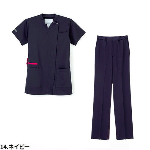 スクラブ 上下セット 白衣 パンツ ナガイレーベン Naway レディース 女性用 制服 ユニフォーム 半袖 医療 医師 医者 歯医者 看護師 ナース ナース服 手術衣 ファスナー 総ゴム 動きやすい 楽 AY-5557 AY-4213 かわいい おしゃれ