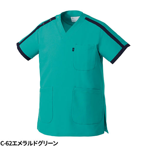 【メール便対応】スクラブ 白衣 医療 ミズノ MIZUNO ユニセックス 男女兼用 半袖 MZ-0090 医師 医者 看護師 ナース 研修医 医療用 人気 手術衣 ユニフォーム ストレッチ 伸びる 制電 消臭 病院 歯医者 介護 かっこいい 可愛い かわいい おしゃれ