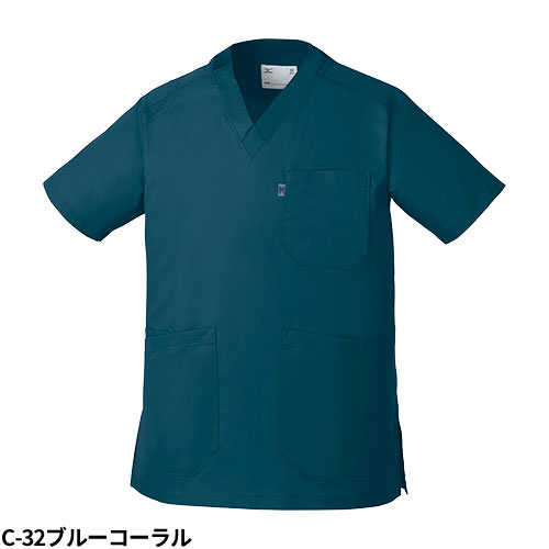 【メール便対応】スクラブ 白衣 医療 ミズノ MIZUNO ユニセックス 男女兼用 半袖 MZ-0120 医師 医者 看護師 ナース 研修医 医療用 人気 手術衣 オペ着 制服 ユニフォーム 冷感 吸汗 速乾 病院 動物病院 小児科 かっこいい 可愛い かわいい おしゃれ