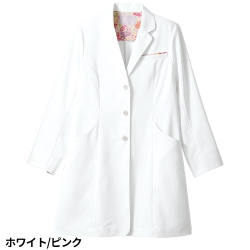 ドクターコート 白衣 レディース 女性用 住商モンブラン ドクターコート レディス長袖 LW103-12、LW103-13 医師 薬剤師 医療 制服 ユニフォーム 病院 おしゃれ かわいい プロ仕様診察衣 実習衣 クリニック