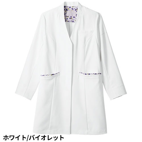ドクターコート 白衣 レディース 女性用 住商モンブラン ドクターコート レディス長袖 LW104-12、LW104-16 医師 薬剤師 医療 制服 ユニフォーム 病院 おしゃれ かわいい プロ仕様診察衣 実習衣 クリニック