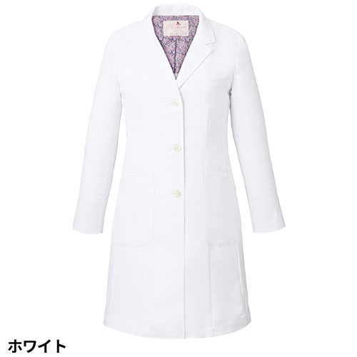 ドクターコート 白衣 レディス コート レディース 女性用 ワコール FOLK フォーク 長袖 HI403-1 医者 医師 薬剤師 医療 医療用 制服 ユニフォーム 病院 実験 実験衣 実習 実習衣 研究 おしゃれ かわいい 可愛い