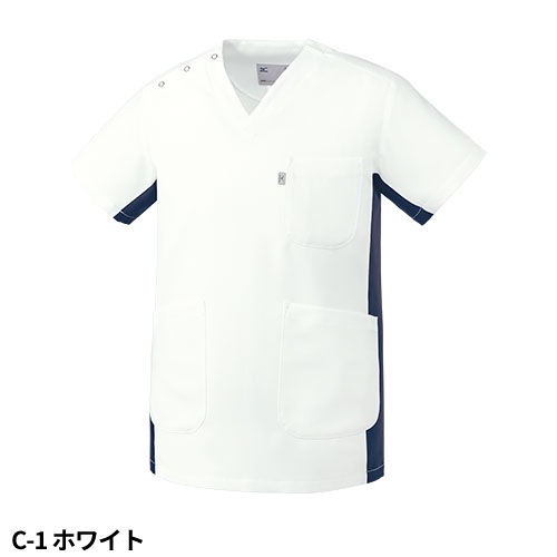 スクラブ 白衣 医療 ミズノ MIZUNO ユニセックス 男女兼用 半袖 MZ-0404 医師 医者 看護師 ナース ナース服 人気 制服 ユニフォーム ポケット ストレッチ 伸びる 病院 薬剤師 介護 かっこいい 可愛い かわいい おしゃれ おすすめ