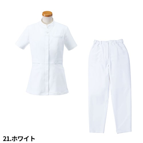 ナースジャケット 白衣 上下セット パンツ リゼルヴァ RISERVA レディース 女性用 医療 看護師 半袖 R8140 R7140P ナースウェア おしゃれ 制服 ユニフォーム 病院 クリニック かわいい 可愛い 楽 ポケット