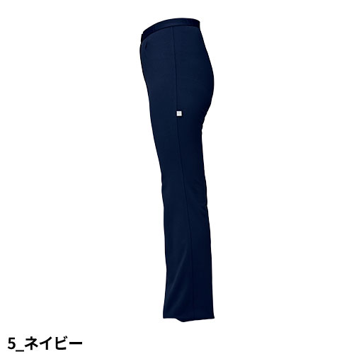 ゆったり ブーツカット ネイビー パンツ UQW2013V 医療 白衣 ズボン ルコックスポルティフ レディース 女性用 医療用 病院 歯科衛生士 看護師 医者 吸汗速乾 快適 工業洗濯 ストレッチ 動きやすい おしゃれ かわいい 可愛い
