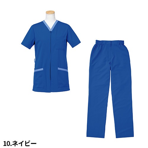 スクラブ 上下セット 白衣 パンツ リゼルヴァ RISERVA レディース 女性