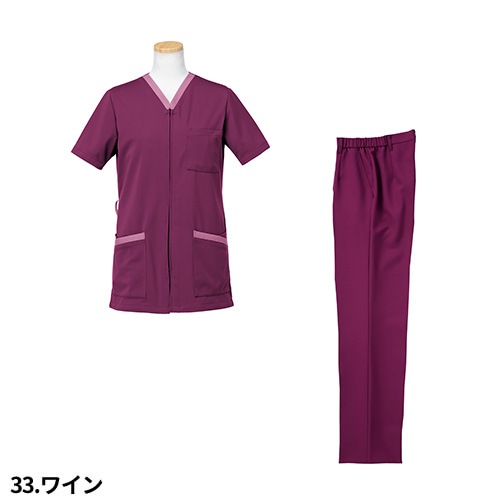 スクラブ 上下セット 白衣 パンツ リゼルヴァ RISERVA レディース 女性用 半袖 医療 医師 医者 歯医者 看護師 ナース ナース服 手術衣 前開き ストレート R8797 R7747P 制服 ユニフォーム 病院 エステ 介護 おしゃれ かわいい 可愛い
