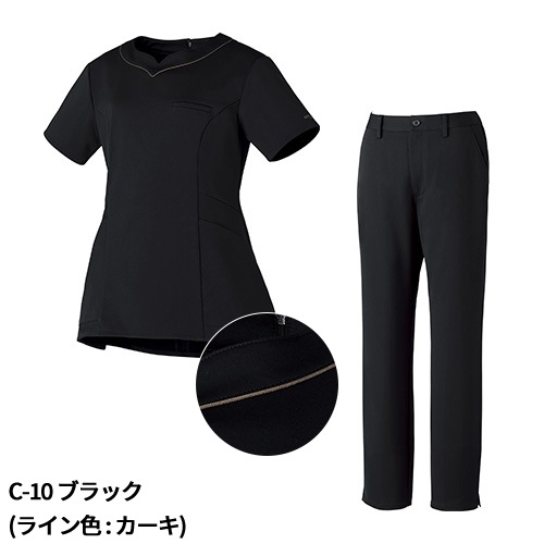 ミッシェルクラン ナース チュニック パンツ 上下セット 白衣