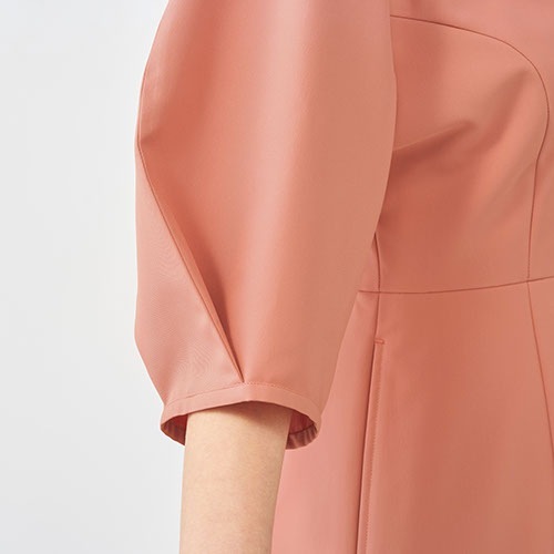 ワンピース 医療用 看護師 ナース ナース服 ナースウェア 白衣 看護服 制服 五分袖 5分袖 女性 レディース unite ユナイト チトセ DOM-0040 病院 クリニック エステ サロン おしゃれ かわいい 可愛い