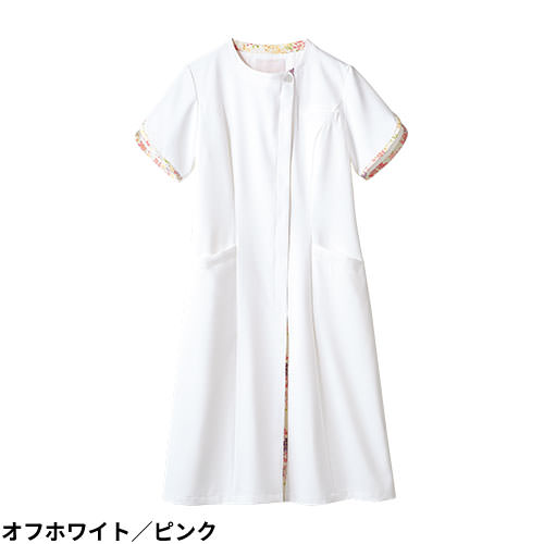 ナースワンピース 白衣 ナース服 LW402 住商モンブラン 半袖 レディース 女性用 医療用 看護師 ナース ナースウェア 病院 クリニック エステ サロン 事務 受付 細身 細見え 上品 おしゃれ かわいい 可愛い きれいめ