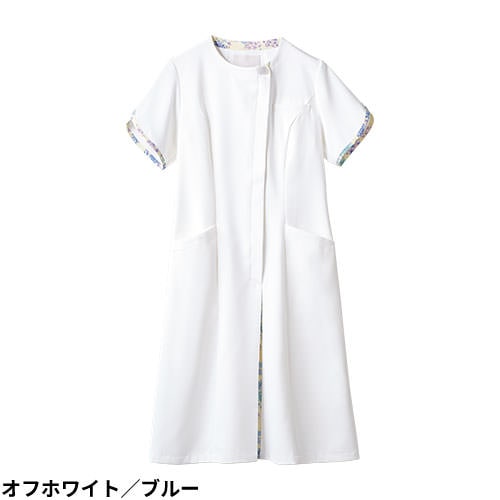 ナースワンピース 白衣 ナース服 LW402 住商モンブラン 半袖 レディース 女性用 医療用 看護師 ナース ナースウェア 病院 クリニック エステ サロン 事務 受付 細身 細見え 上品 おしゃれ かわいい 可愛い きれいめ