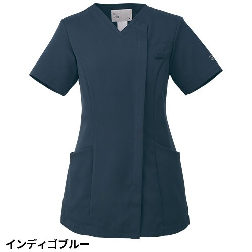 [ 特別価格 ]スクラブ 白衣 レディース 女性用 住商モンブラン uka 半袖 UM501 医療 制服 ユニフォーム 看護師 ナース 病院 エステ 美容 歯医者 サロン ファスナー おしゃれ かわいい 可愛い 医療用 ウカ きれい 前開き 透けにくい 動きやすい 人気 おすすめ