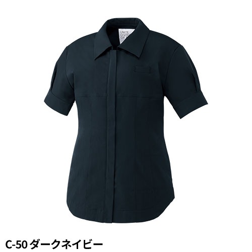 ファスナースクラブ 半袖 白衣 DOM-0025 レディース 女性用 unite ユナイト チトセ 医師 医者 看護師 ナース ナース服 研修医 医療 人気 手術衣 ジップスクラブ 前開き 制服 ユニフォーム 病院 動物病院 介護 可愛い かわいい おしゃれ 動きやすい