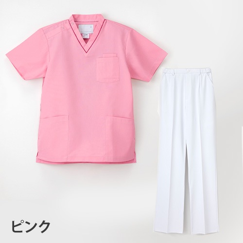 スクラブ 上下セット 白衣 白パンツ ナガイレーベン レディース 女性用 半袖 医療 医師 医者 歯医者 看護師 ナース ナース服 手術衣 伸びる 動きやすい SL-5092 LX-4003 制服 ユニフォーム 病院 介護 リハビリ おしゃれ かわいい 可愛い