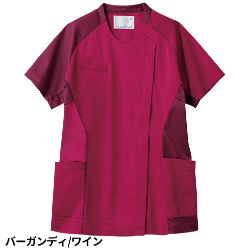 スクラブ 白衣 レディース 女性用 住商モンブラン スクラブ レディス 半袖 MS355-39、MS355-43、MS355-88 医療 制服 ユニフォーム 医者 医師 看護師 ナース 病院 おしゃれ かわいい 可愛い医療用 前開き ファスナー クリニック