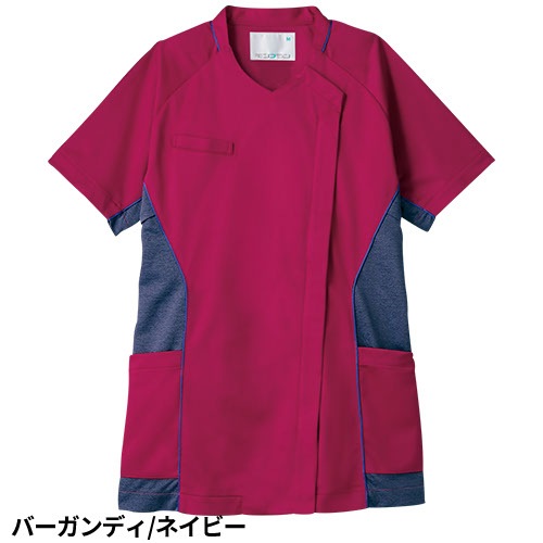 スクラブ 白衣 レディース 女性用 住商モンブラン スクラブ レディス 半袖 MS356-30 -49 -89 -90 医療 制服 ユニフォーム 医者 医師 看護師 ナース 病院 おしゃれ かわいい 可愛い かっこいい