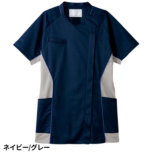 スクラブ 白衣 レディース 女性用 住商モンブラン スクラブ レディス 半袖 MS356-30 -49 -89 -90 医療 制服 ユニフォーム 医者 医師 看護師 ナース 病院 おしゃれ かわいい 可愛い かっこいい