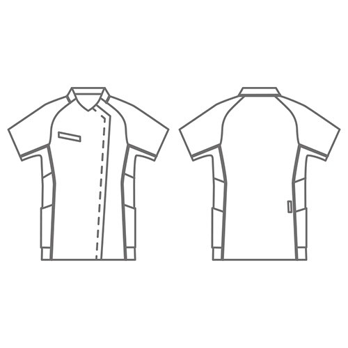 スクラブ 白衣 レディース 女性用 住商モンブラン スクラブ レディス 半袖 MS356-30 -49 -89 -90 医療 制服 ユニフォーム 医者 医師 看護師 ナース 病院 おしゃれ かわいい 可愛い かっこいい