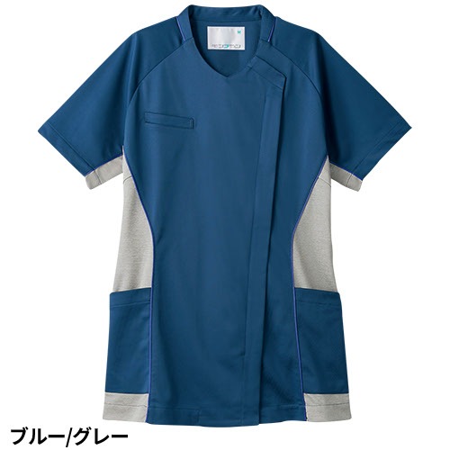 スクラブ 白衣 レディース 女性用 住商モンブラン スクラブ レディス 半袖 MS356-30 -49 -89 -90 医療 制服 ユニフォーム 医者 医師 看護師 ナース 病院 おしゃれ かわいい 可愛い かっこいい